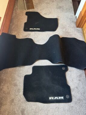 Dodge RAM OEM Carpet Floor Mats Black Front Rear Set Truck Accessories
